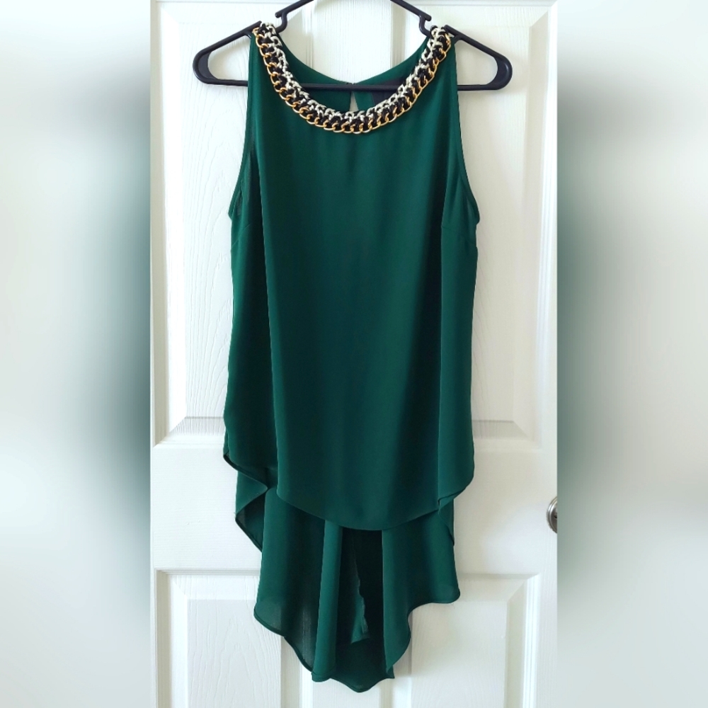 Greylin Chain Tunic Blouse